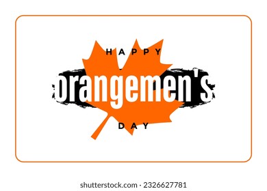 orangemen's day canada, july 12, background template Holiday concept svg