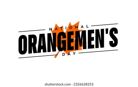 orangemen's day canada, july 12, background template Holiday concept