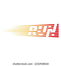 orange-red run concept. fast run word. run logo