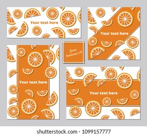 oranges A5 brochures templates set