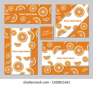 oranges A5 brochures templates set