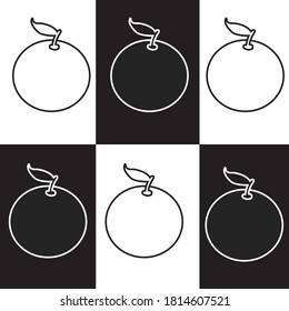 oranges Black and white vector Background