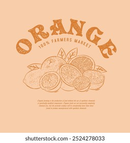 Oranges club Fresh and zesty t shirt, , vintage retro color college text graphics with grunge orange effects, girls graphic , women's print design, kids and men's t-shirt design.