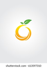 Oranges Fruits Icon Logo