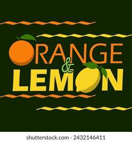 Oranges And Lemons Day event banner. Orange and lemon fruit with bold text on dark green background to celebrate on March 21