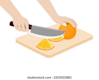 Oranges on a white background.