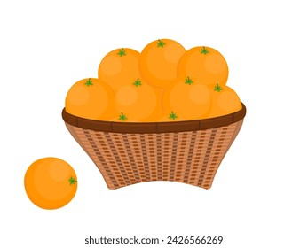 Oranges on a white background.