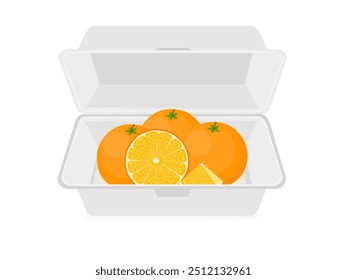 Orangen auf weißem Hintergrund.