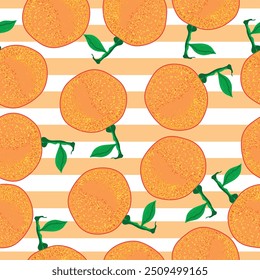 Naranjas con rayas pastel sin patrón. Naranjas con rayas geométricas repiten el patrón de superficie. Naranjas sin patrón. Adecuado para decoraciones, azulejos, impresión de embalaje y más.
