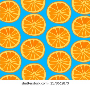 Oranges pattern. Vector illustration