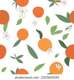 
Oranges seamless fabric design pattern