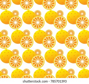 oranges seamless pattern, lemon background vector illustration