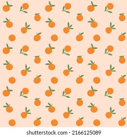 Oranges seamless pattern. Summer digital paper. Tropical fruits background.