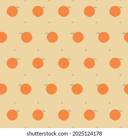 Oranges Seamless Summer Fruit Pattern
