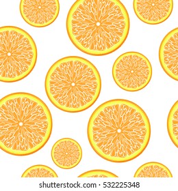 Oranges slices of different sizes