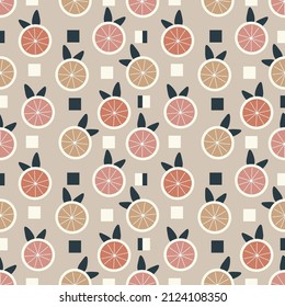 Oranges Vector ilustration seamless patern with.Great for textile,fabric,wrapping paper,and any print.