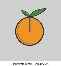 Orangetime on a gray color background.