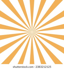 Orange-white patterns background. Sun rays. Carnival background. Vector banner	
