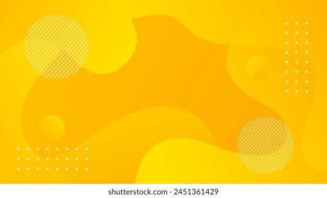 Orange-yellow gradient abstract liquid background, yellow dynamic wallpaper with geometric shapes. Suitable for templates, sales banners, events, ads, web, and pages