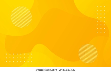 Orange-yellow gradient abstract liquid background, yellow dynamic wallpaper with geometric shapes. Suitable for templates, sales banners, events, ads, web, and pages