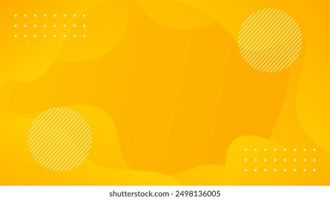 Fondo líquido abstracto de gradiente naranja-amarillo, Fondo de pantalla dinámico amarillo con Formas geométricas. Adecuado para Plantillas, Anuncios de ventas, eventos, anuncios, Web y páginas