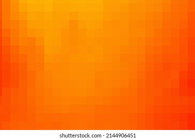 Orange-yellow vector background from squares. Illustration from orange squares. Abstract Geometric texture from orange squares