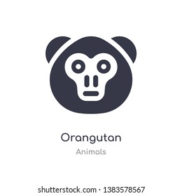 orangutan icon. isolated orangutan icon vector illustration from animals collection. editable sing symbol can be use for web site and mobile app