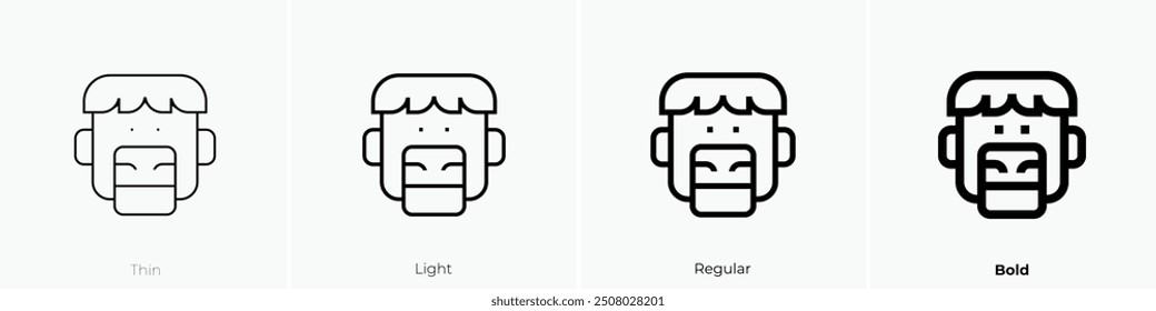 orangutan icon. Thin, Light Regular And Bold style design isolated on white background