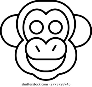 Orangutan Icon Vector Element line icon design vector icons