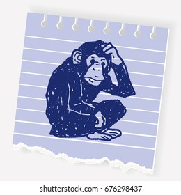 orangutan monkey doodle