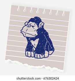 orangutan monkey doodle