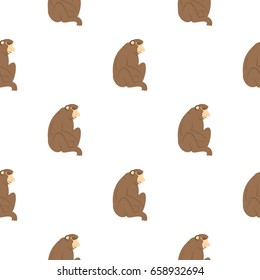 Orangutan monkey pattern seamless for any design vector illustration
