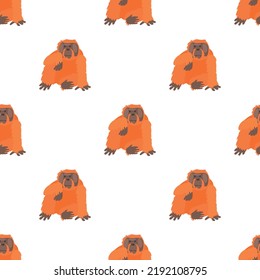 Orangutan pattern seamless background texture repeat wallpaper geometric vector