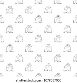 Orangutan pattern vector seamless repeating for any web design