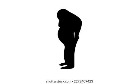 Orangutan silhouette, high quality vector
