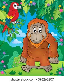 Orangutan theme image 2 - eps10 vector illustration.