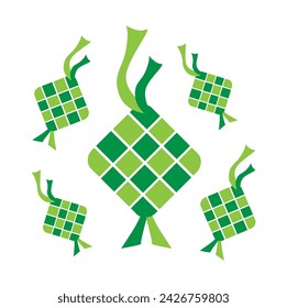 ornamento ketupat eid mubarak vector 