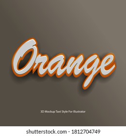 Orannge 3d mockup style design