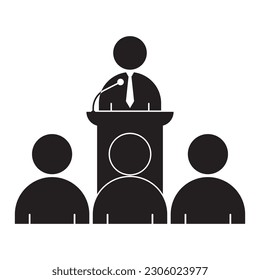 Oration Icon,Presentation vector illustration symbol design