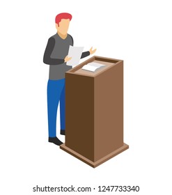 Orator flat icon design