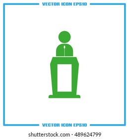 Orator icon vector illustration