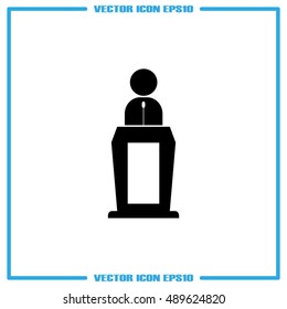Orator icon vector illustration
