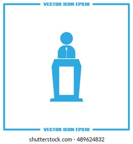 Orator icon vector illustration
