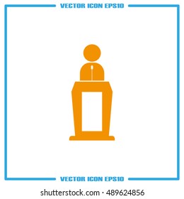 Orator icon vector illustration