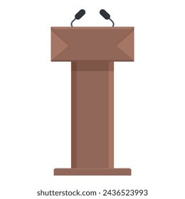 Orator tribune icon cartoon vector. Award speech. Lecture design business