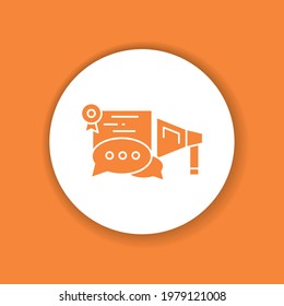 Oratory courses color glyph icon. Education public speaking. Pictogram for web page, mobile app. UI UX GUI design element. Editable stroke.