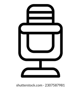 Oratory microphone icon outline vector. Public election. Rhetoric speech