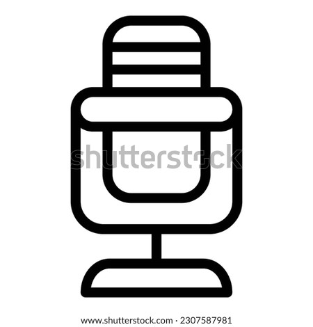 Oratory microphone icon outline vector. Public election. Rhetoric speech