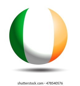 Orb Denmark Flag icon or button illustration