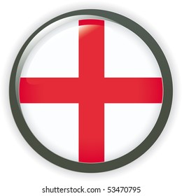 Orb England Flag vector button illustration 3D